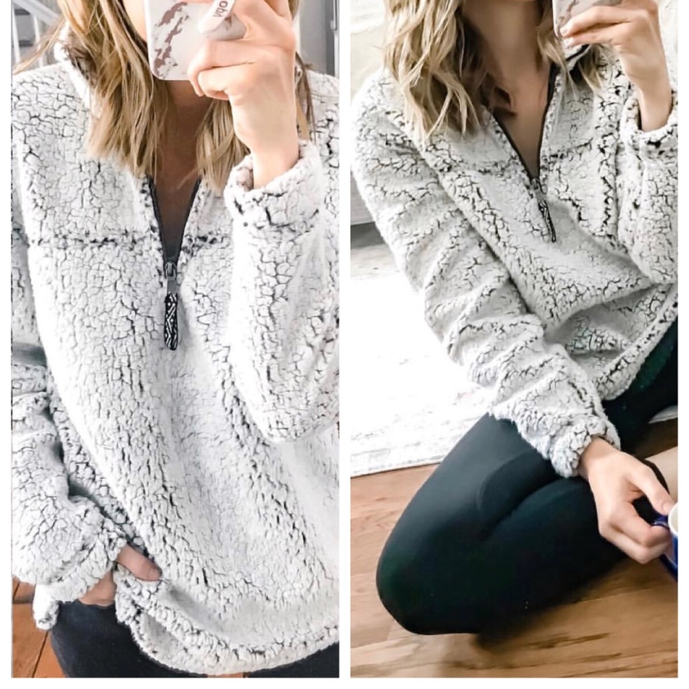 Cuddly Soft Faux Sherpa Pullover